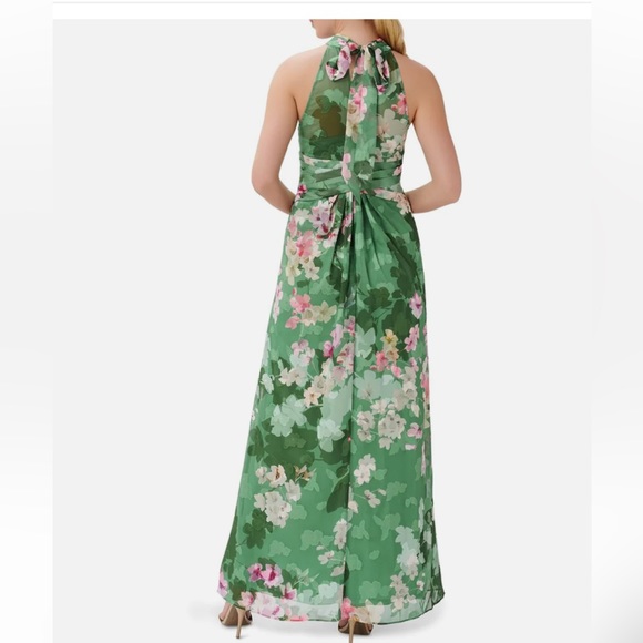Adrianna Papell Dresses & Skirts - NWT ADRIANNA PAPELL WOMEN CHIFFON MAXI HALTER DRESS IN SIZE 14